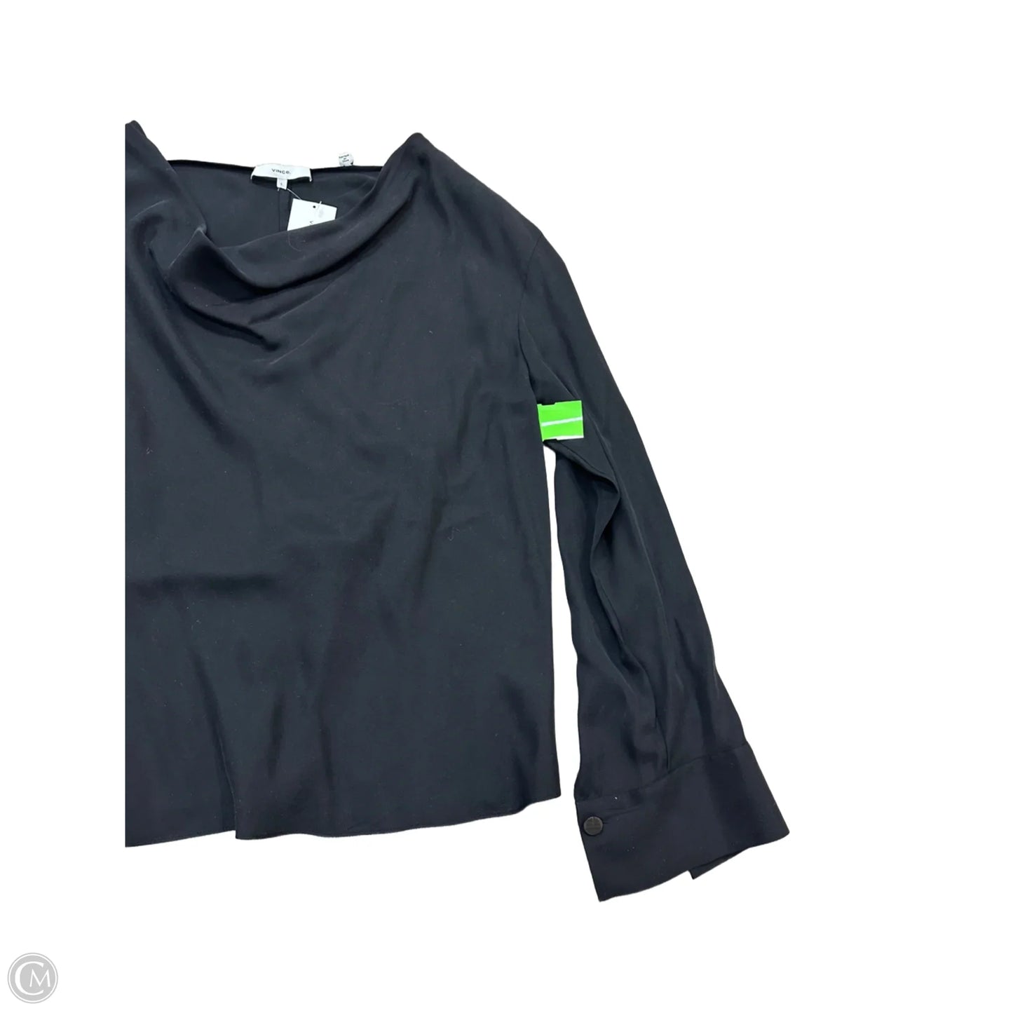 Blouse Long Sleeve By Vince In Black, Size: L