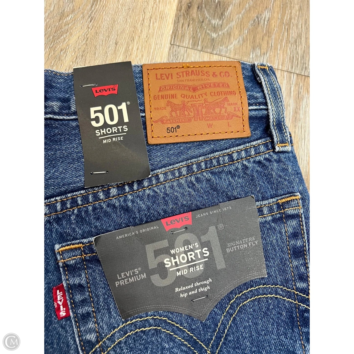 Shorts By Levis In Blue Denim, Size: 1/25