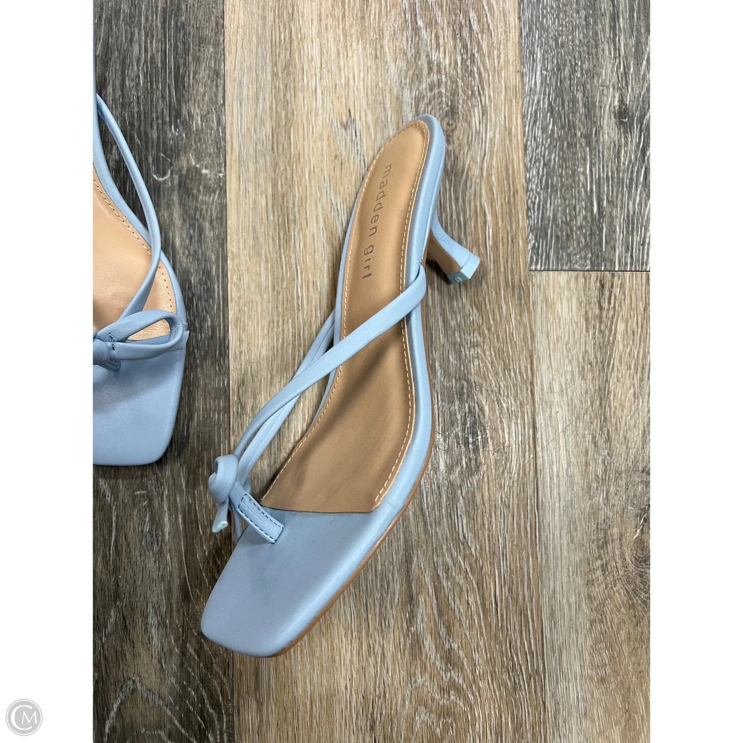 Sandals Heels Kitten By Madden Girl In Blue, Size: 7