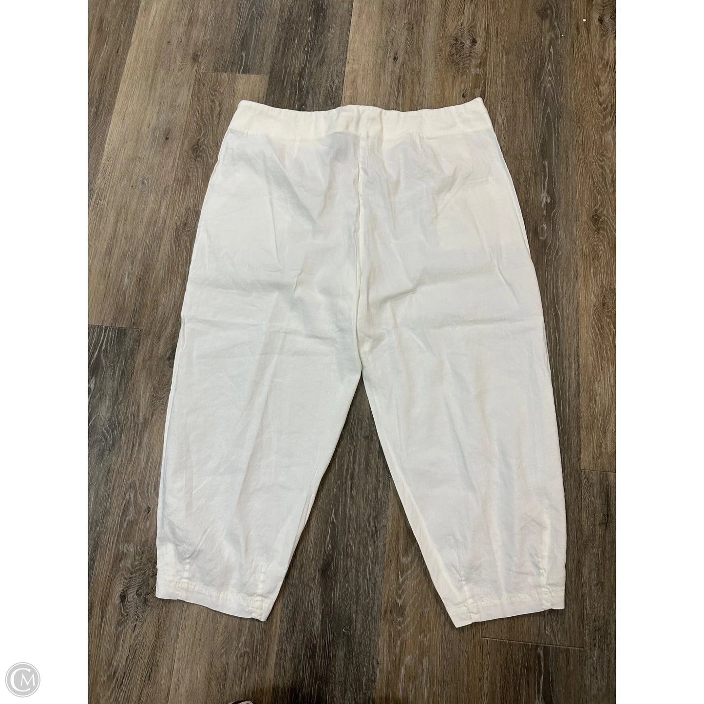 Pants Cropped By Eileen Fisher In White, Size: Xl