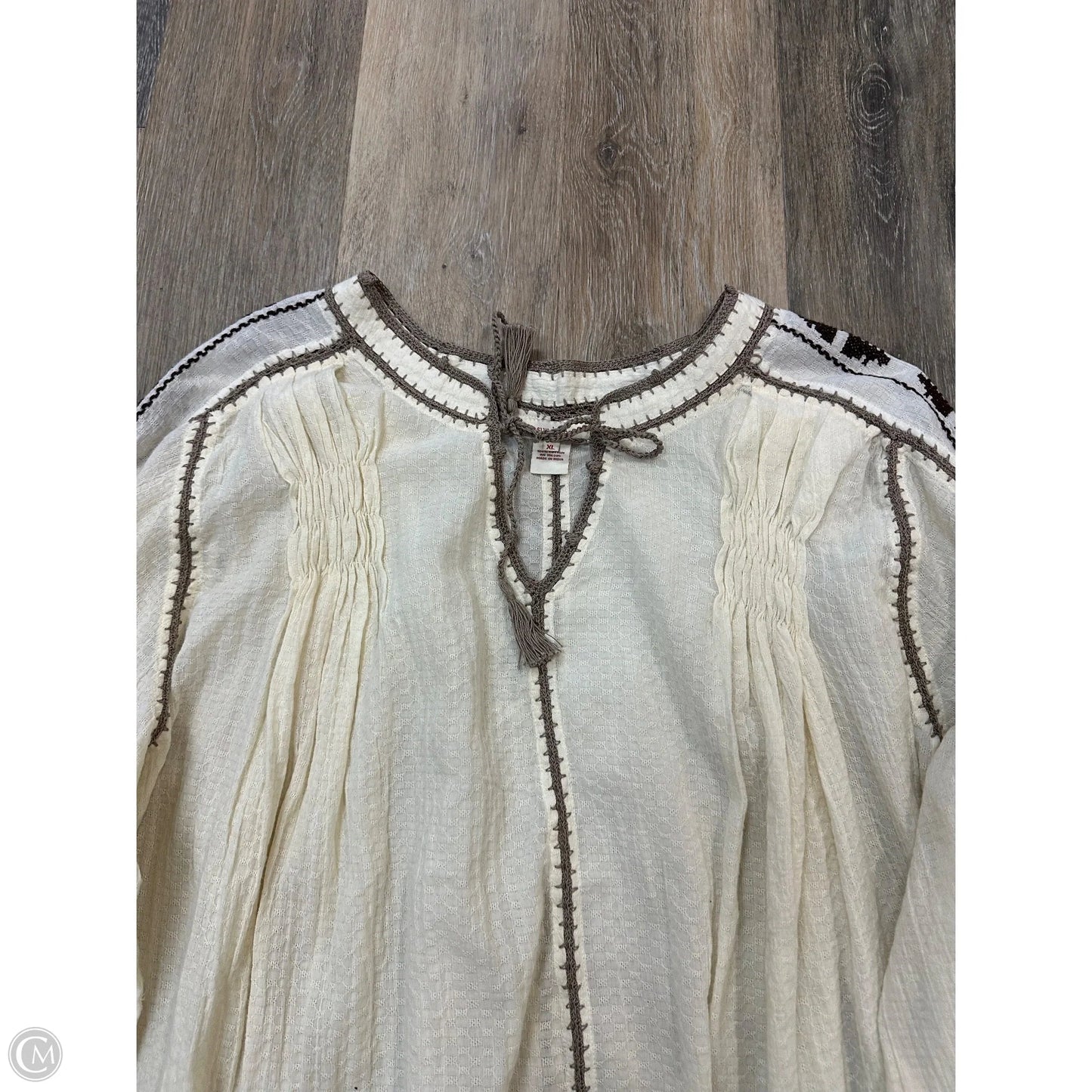 Blouse Long Sleeve By Sundance In Cream, Size: Xl