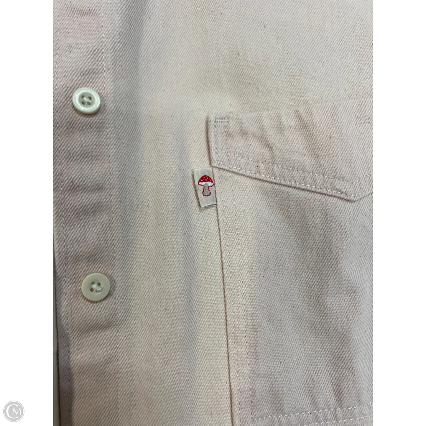Jacket Denim By Levis In Pink Denim, Size: Xl