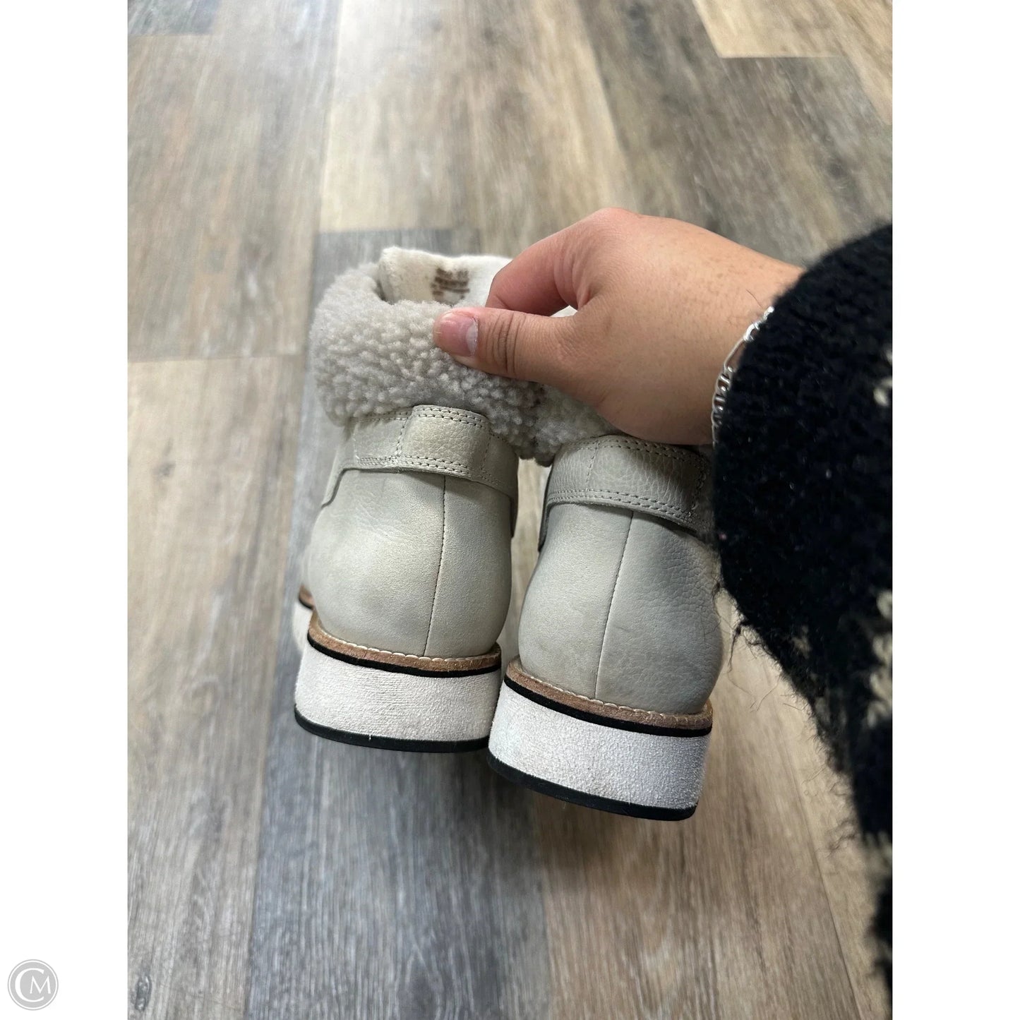 Boots Ankle Flats By Cole-haan In Cream, Size: 8.5