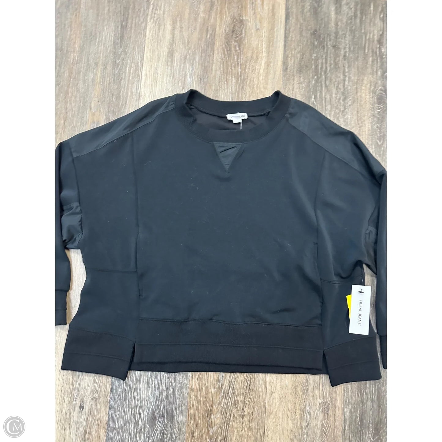 Sweatshirt Crewneck By Tribal In Black, Size: M