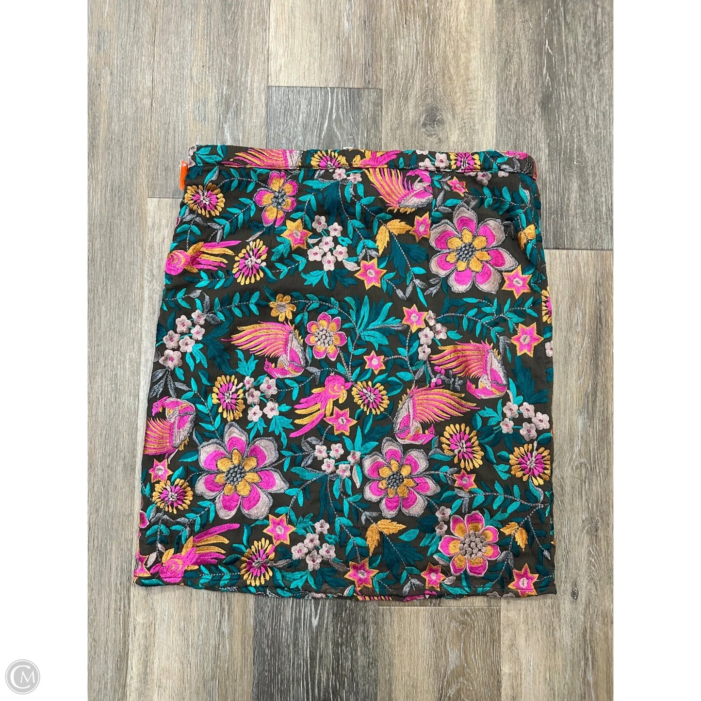 Skirt Midi By Baraschi In Floral Print, Size: 12