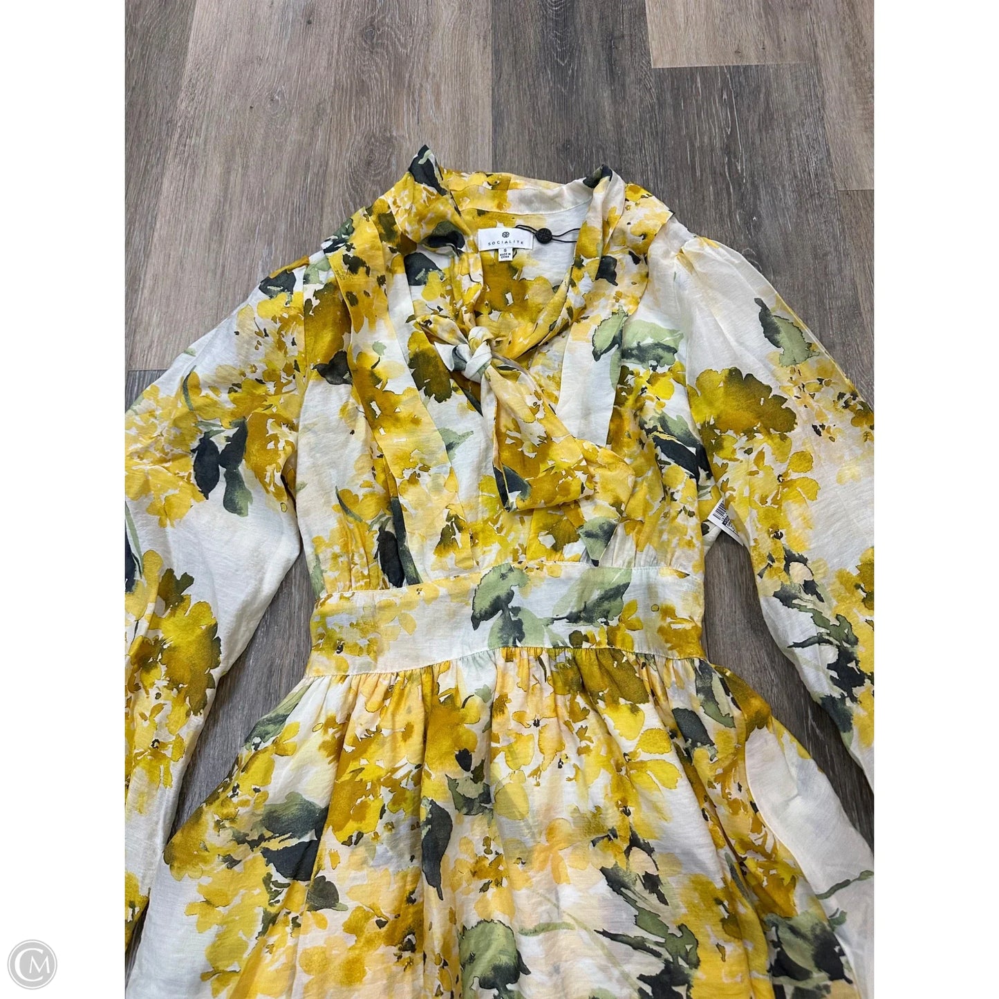 Dress Party Midi By Socialite In Yellow, Size: S