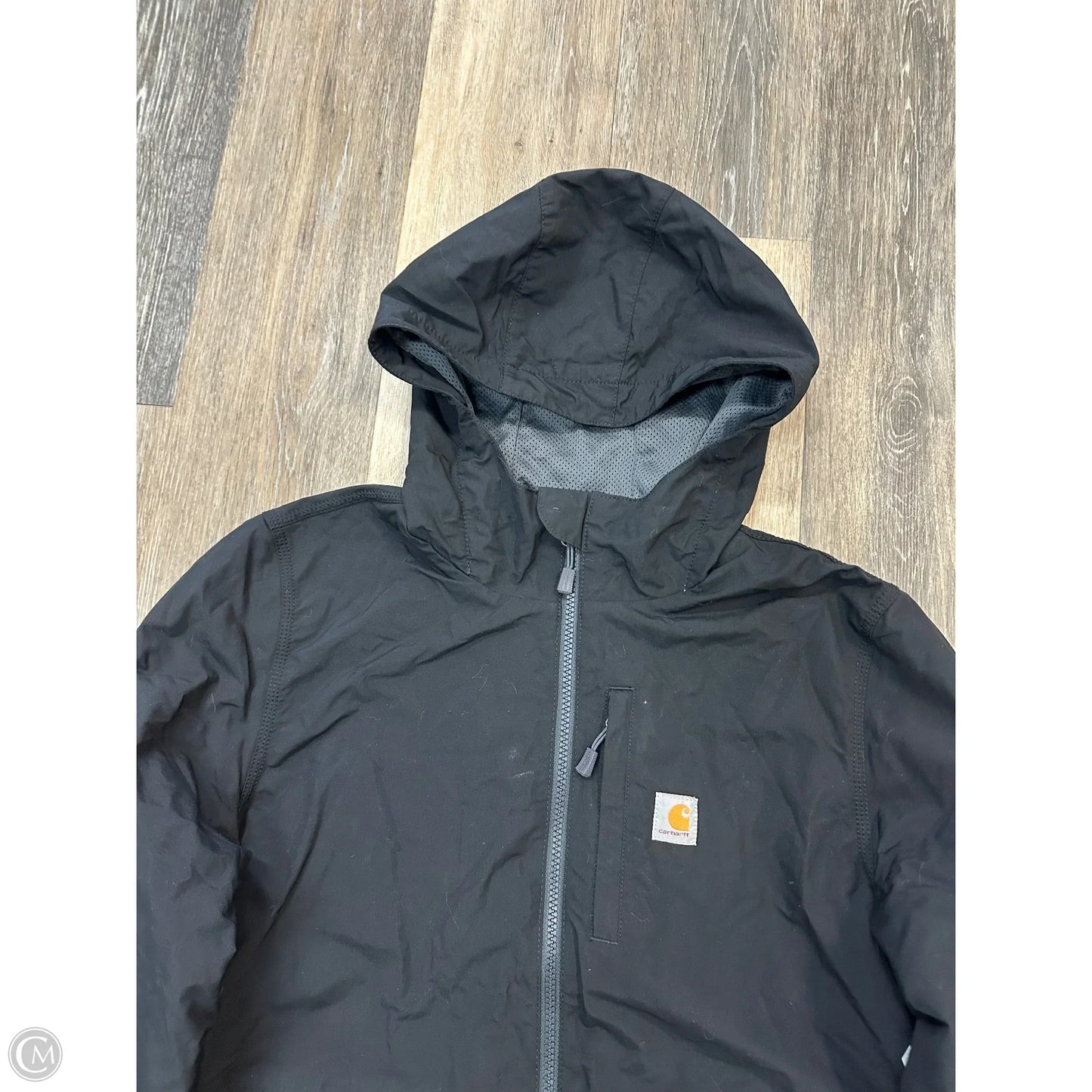 Jacket Windbreaker By Carhartt In Black, Size: M