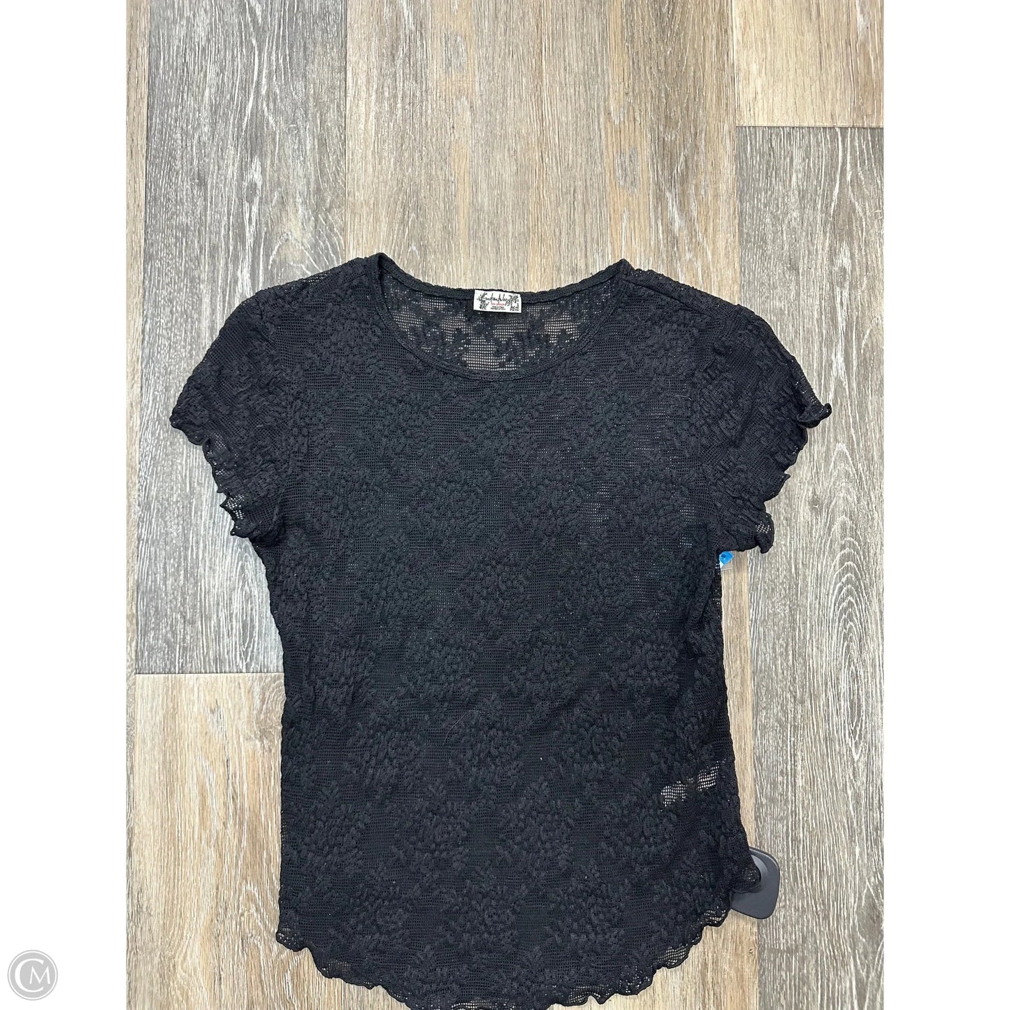 Top Short Sleeve By Free People In Black, Size: M