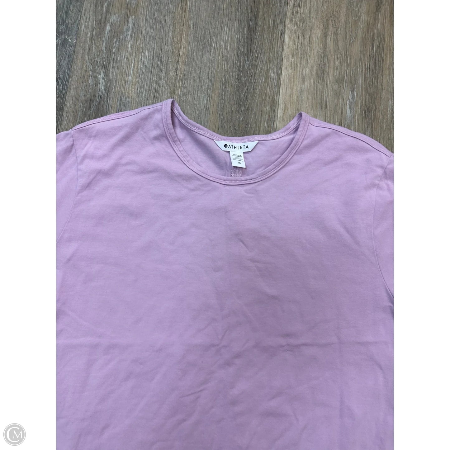 Athletic Top Short Sleeve By Athleta In Pink, Size: 1x