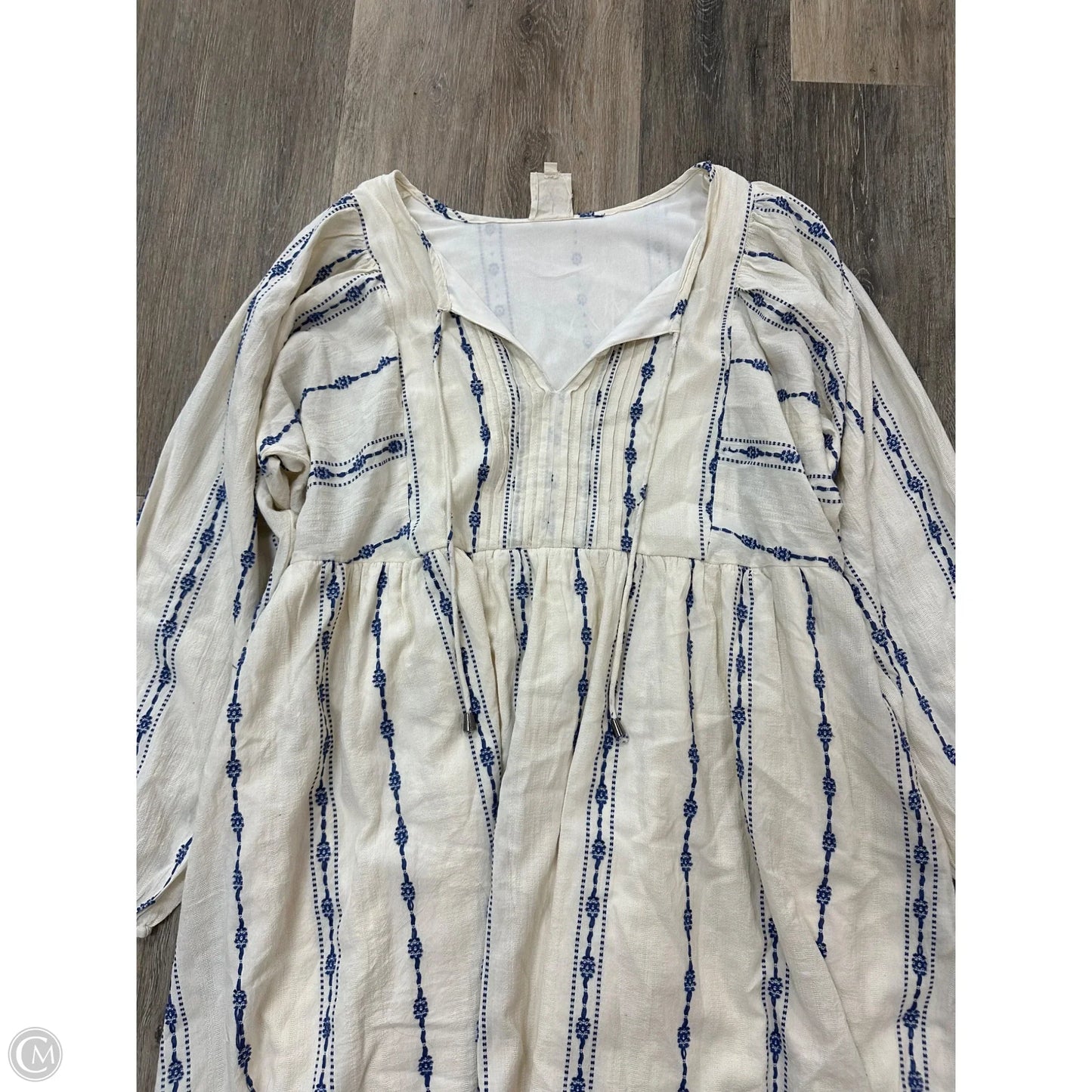 Dress Casual Short By Cotton & Rye In Blue & Cream, Size: Xl