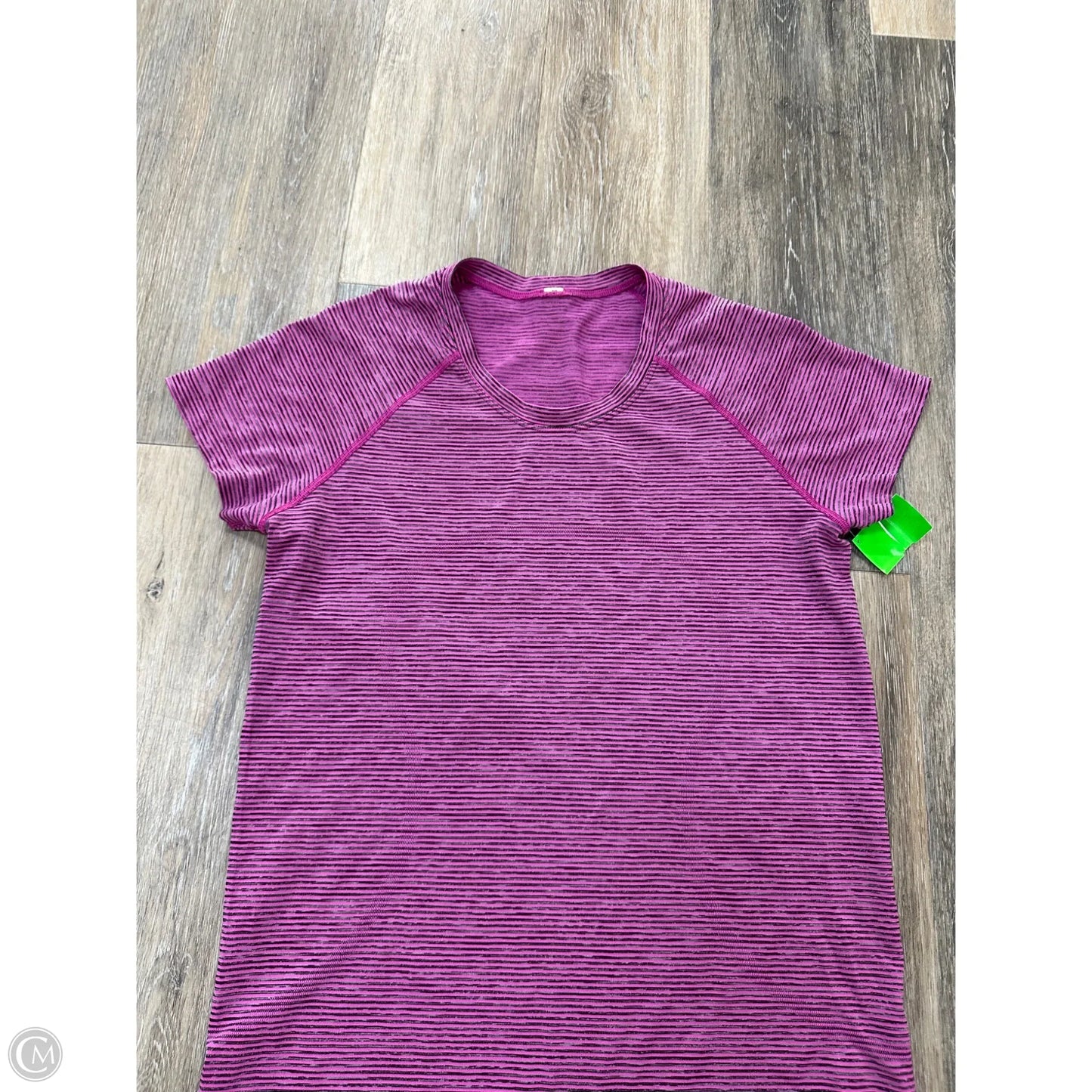 Athletic Top Short Sleeve By Lululemon In Pink, Size: 10