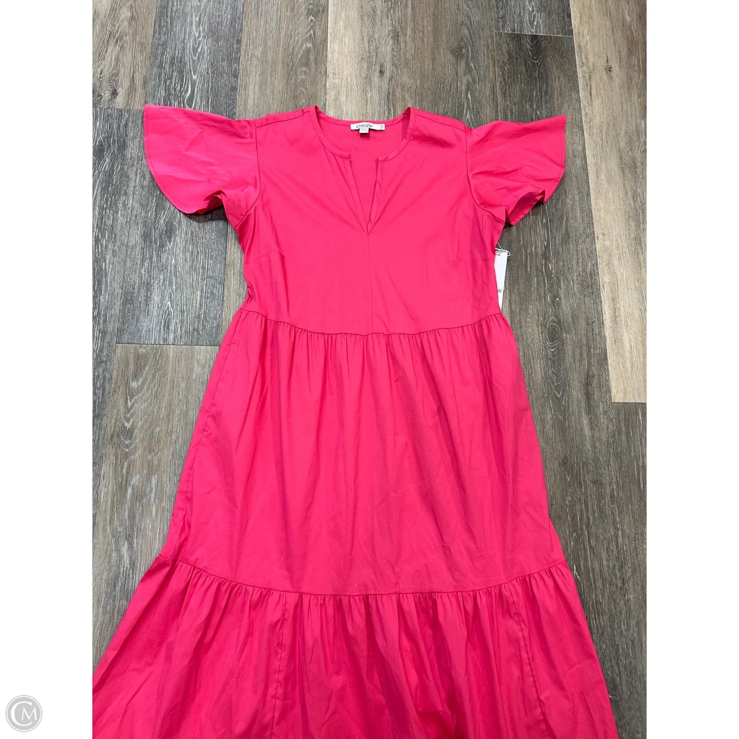 Dress Casual Maxi By Chicos In Pink, Size: 2