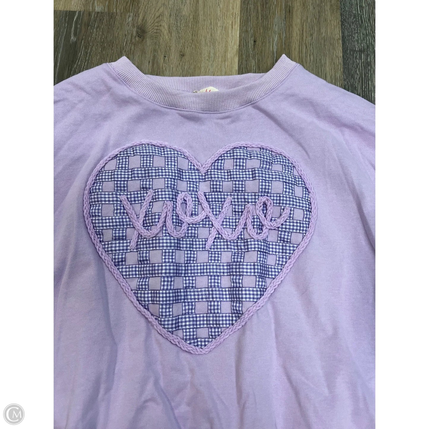 Sweatshirt Crewneck By Peach Love Cream California In Purple, Size: S