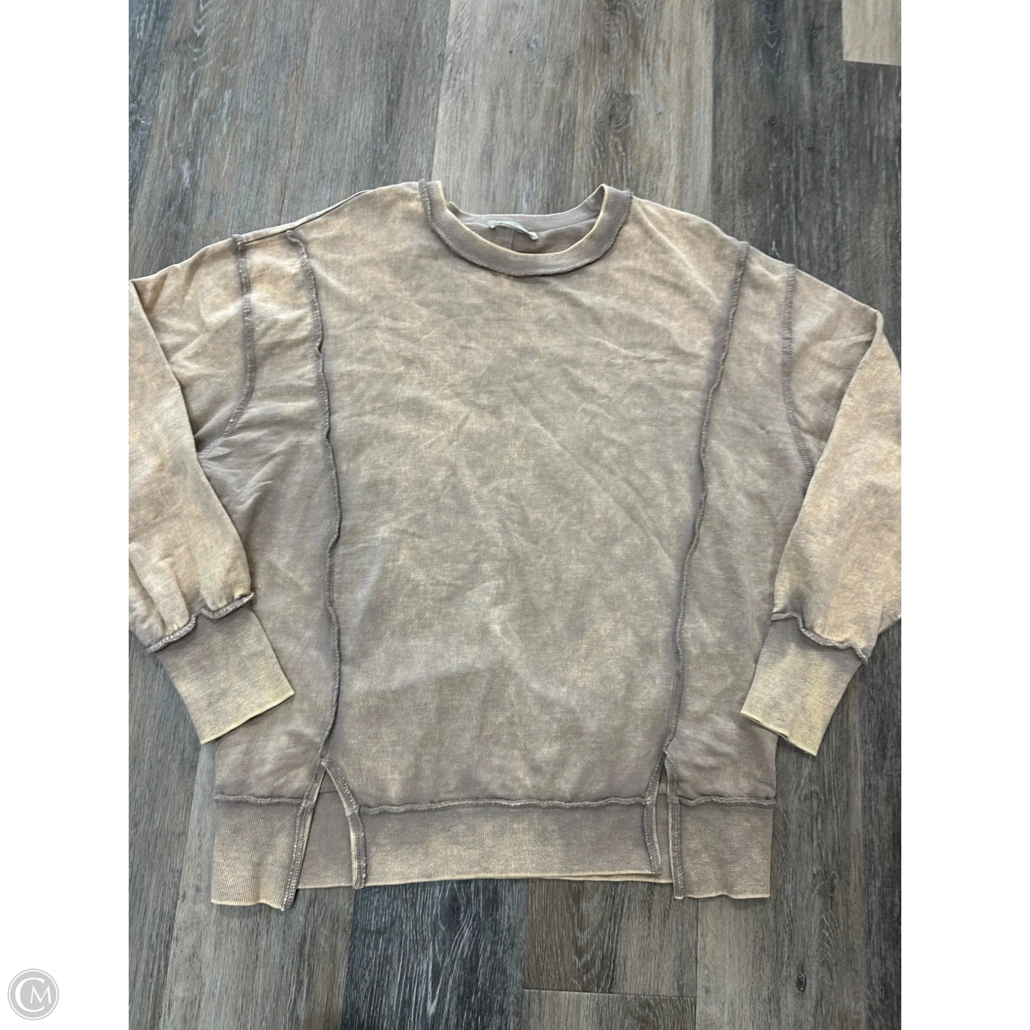 Sweatshirt Crewneck By Zenana In Orange, Size: S