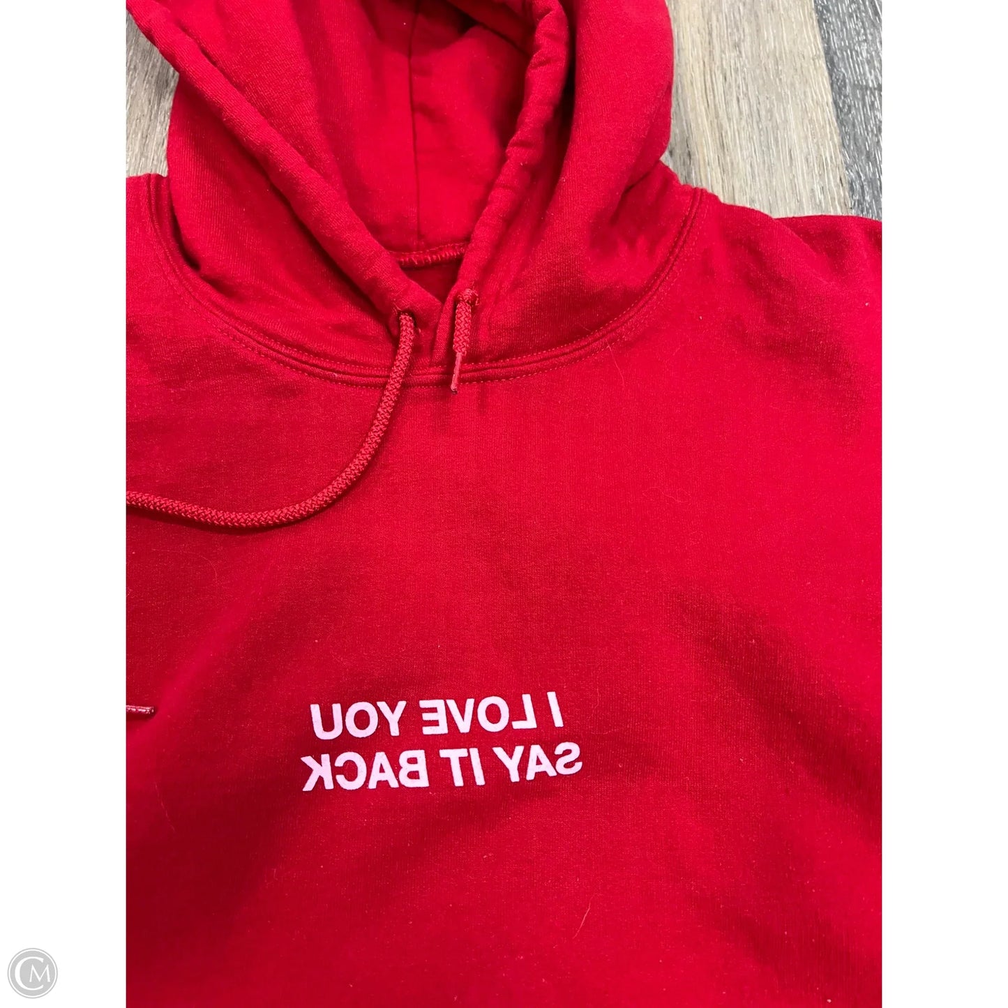 Sweatshirt Hoodie By Lonely Ghost In Red, Size: XL