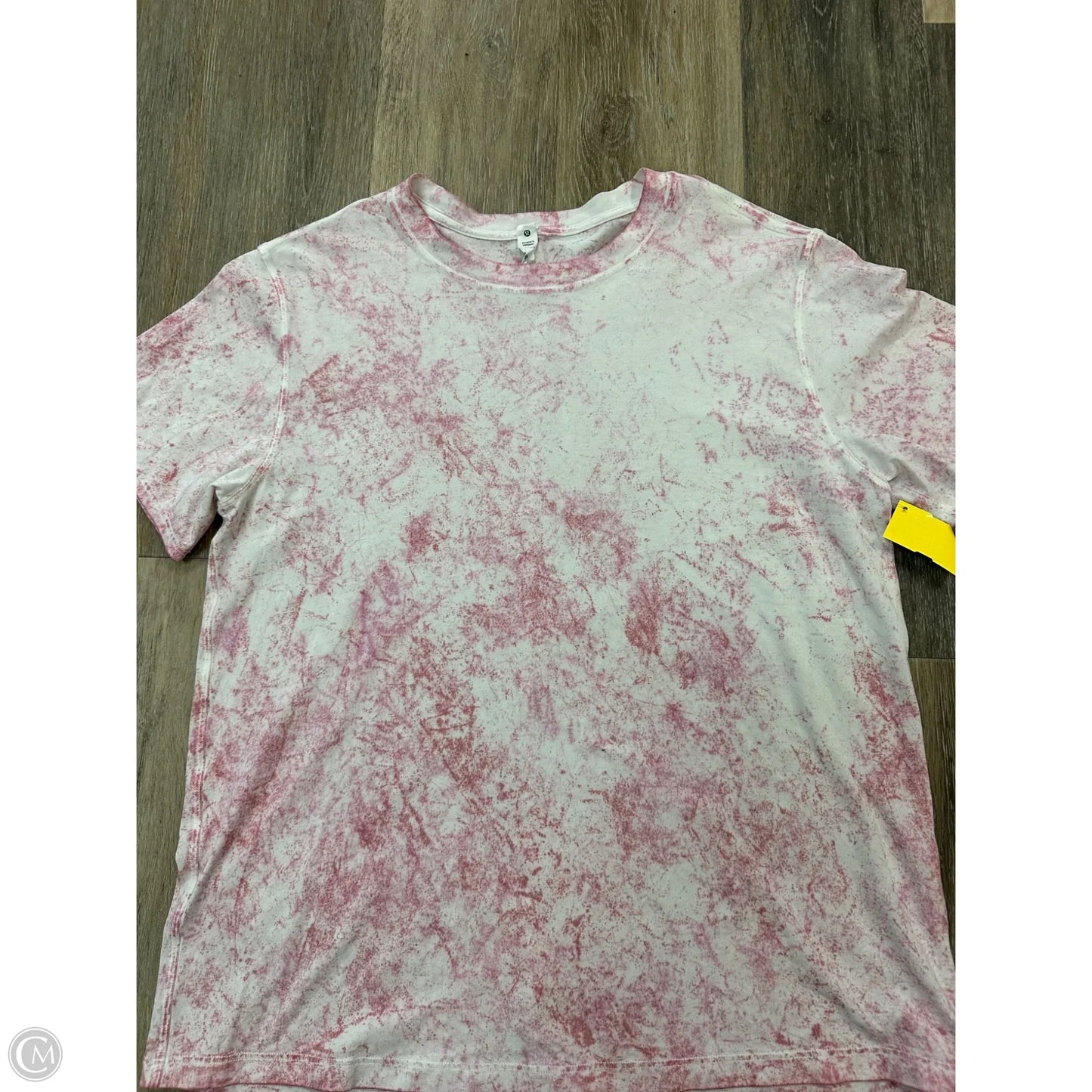 Athletic Top Short Sleeve By Lululemon In Tie Dye Print, Size: 4