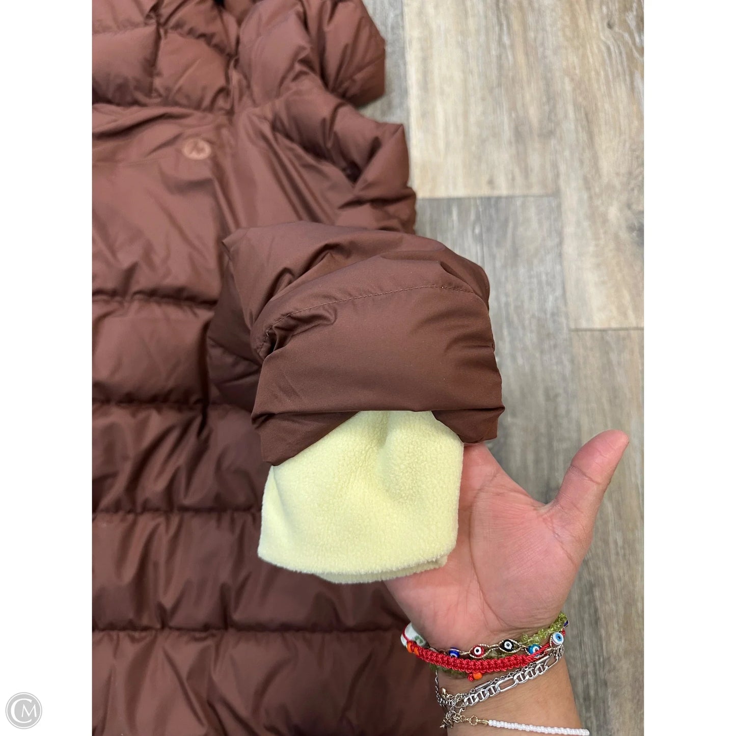 Coat Puffer & Quilted By Marmot In Brown, Size: L