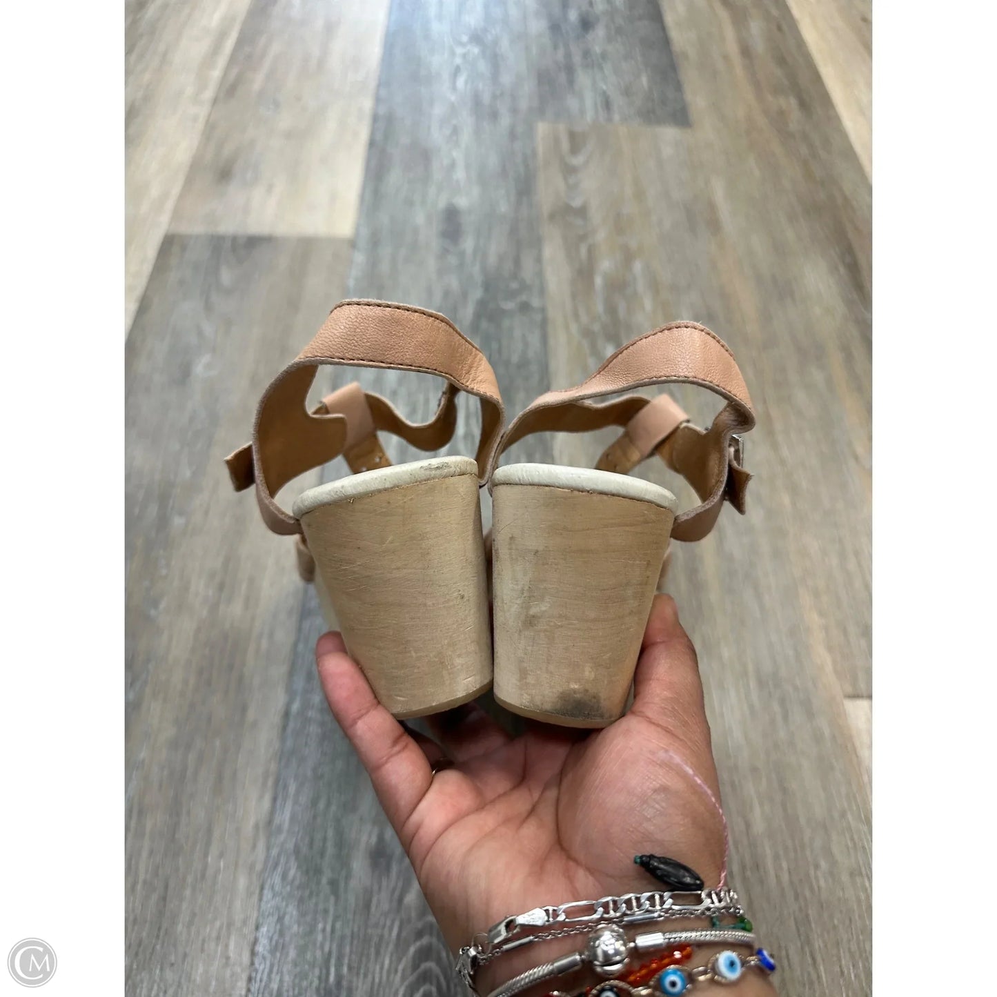 Sandals Heels Wedge By Jeffery Campbell In Tan, Size: 8