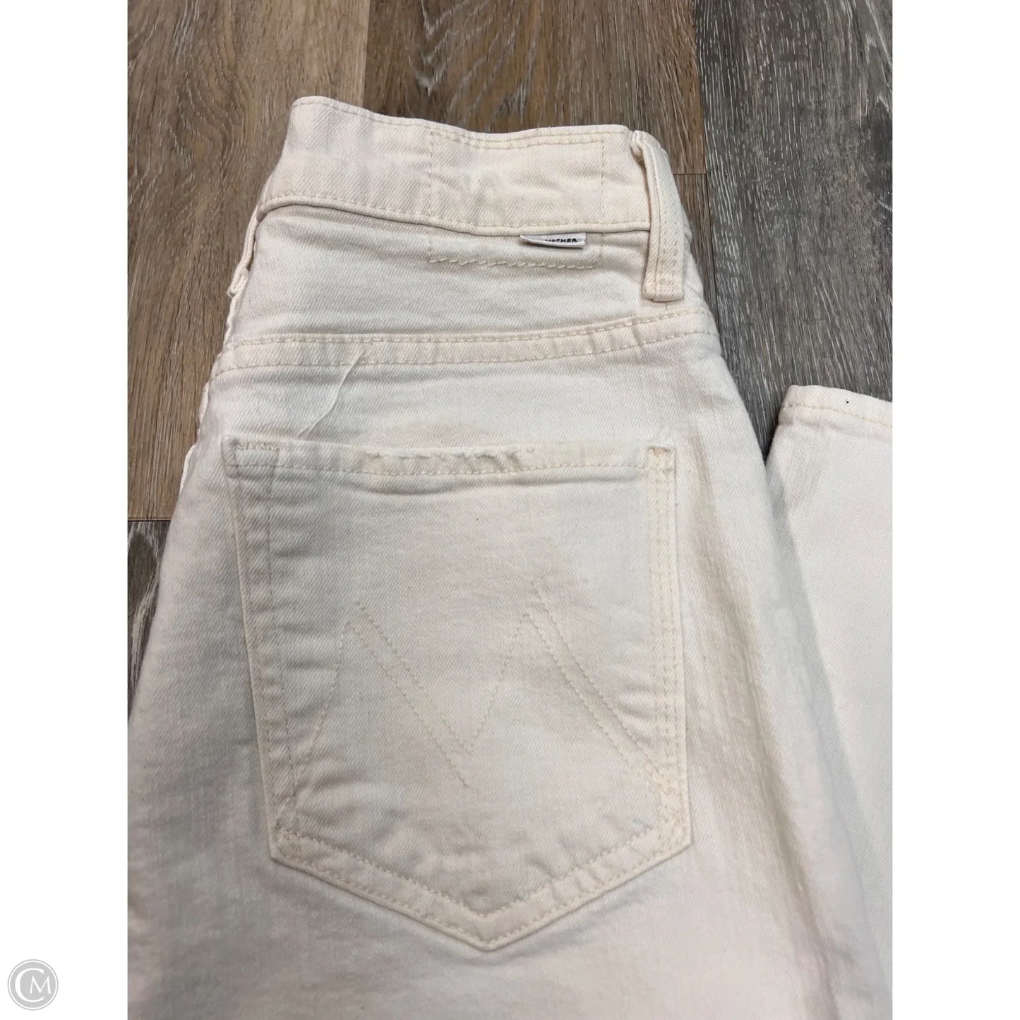 Jeans Designer By Mother Jeans In White Denim, Size: 2