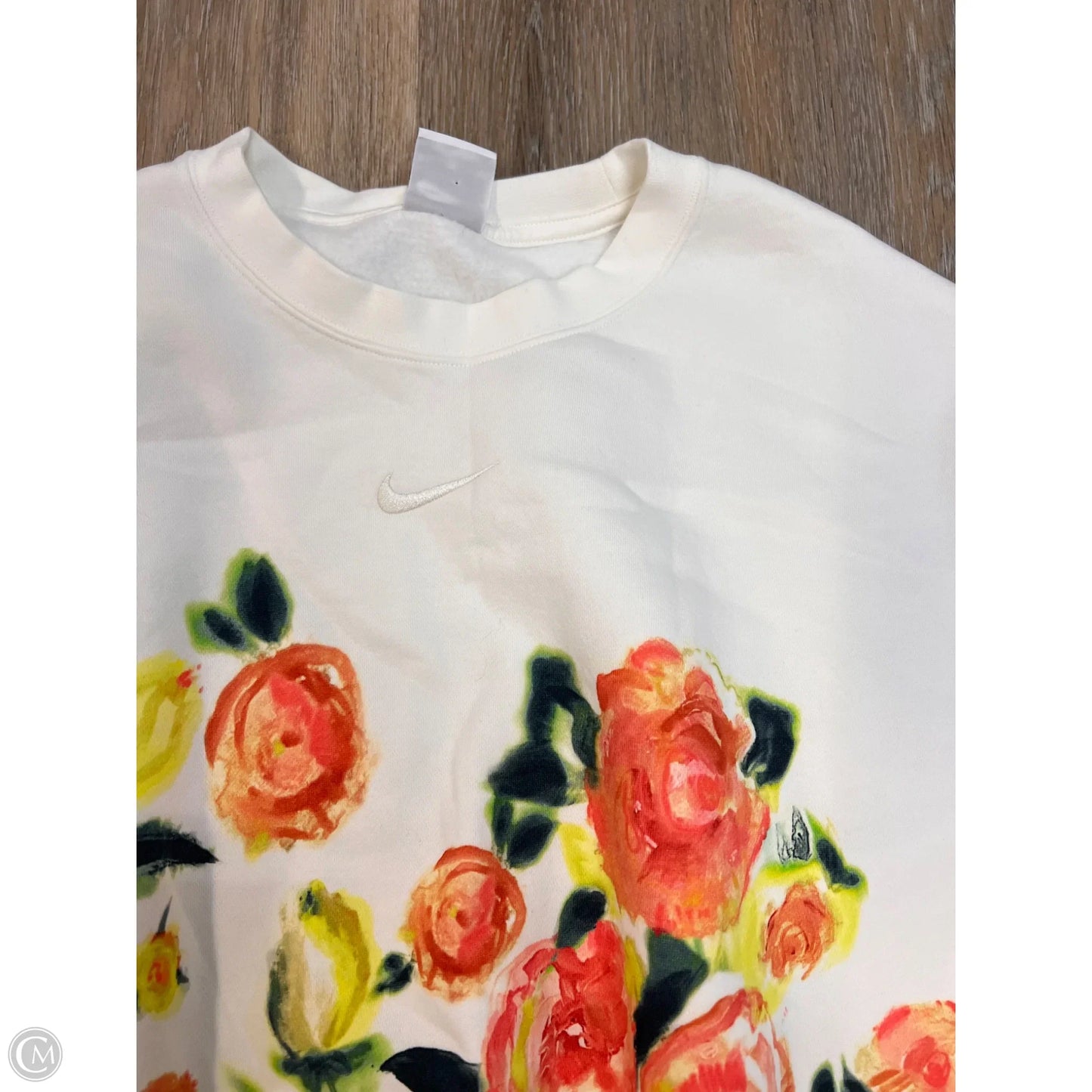 -Athletic Sweatshirt Crewneck By Nike Apparel In Floral Print, Size: Xl