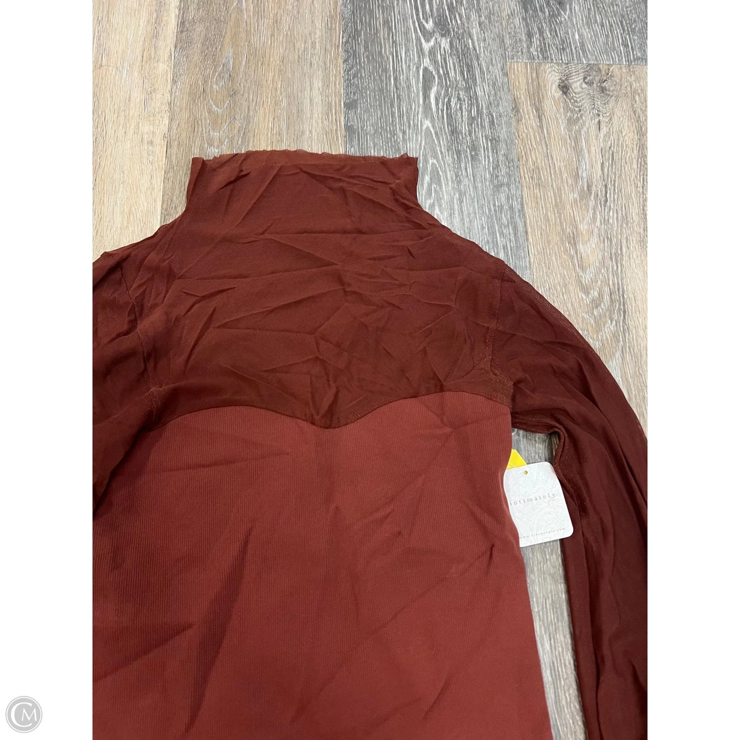 Blouse Long Sleeve By Free People In Brown, Size: M/L