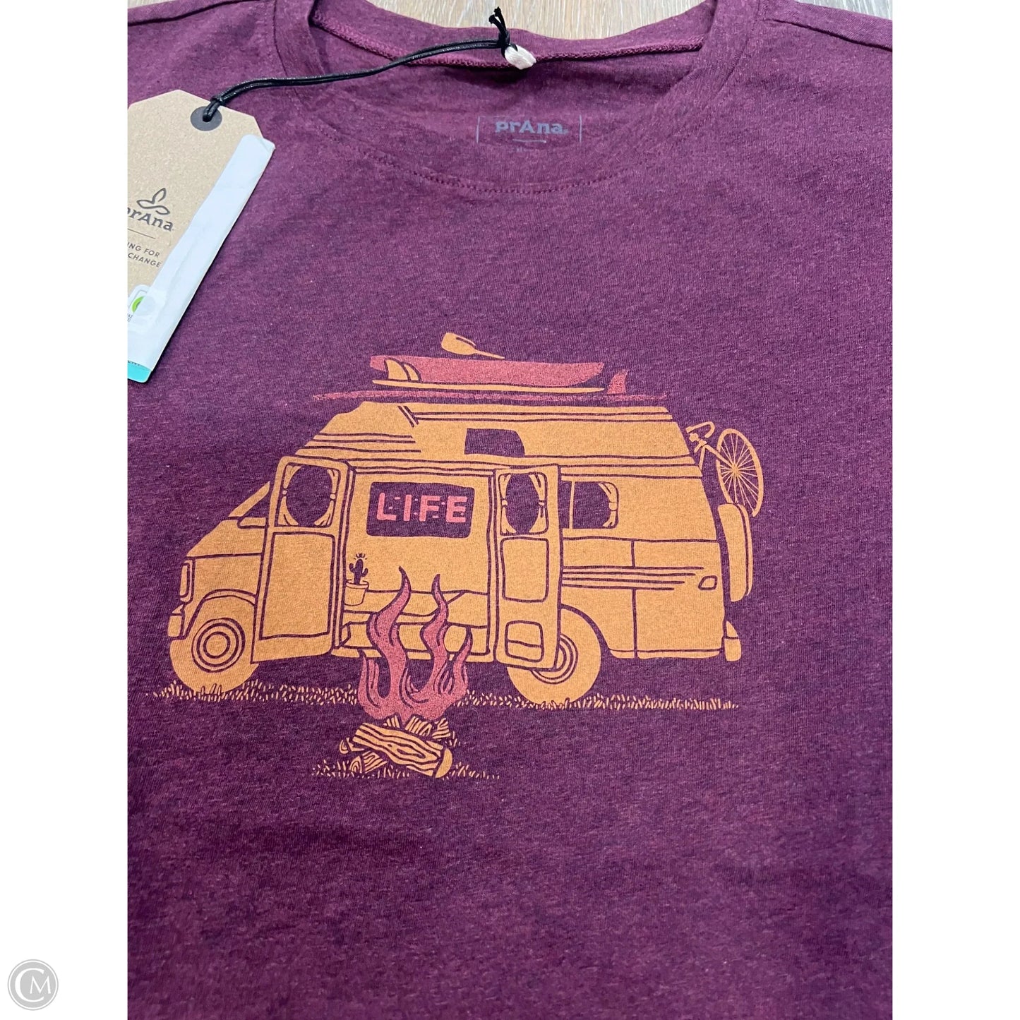 Top Short Sleeve By Prana In Purple, Size: S