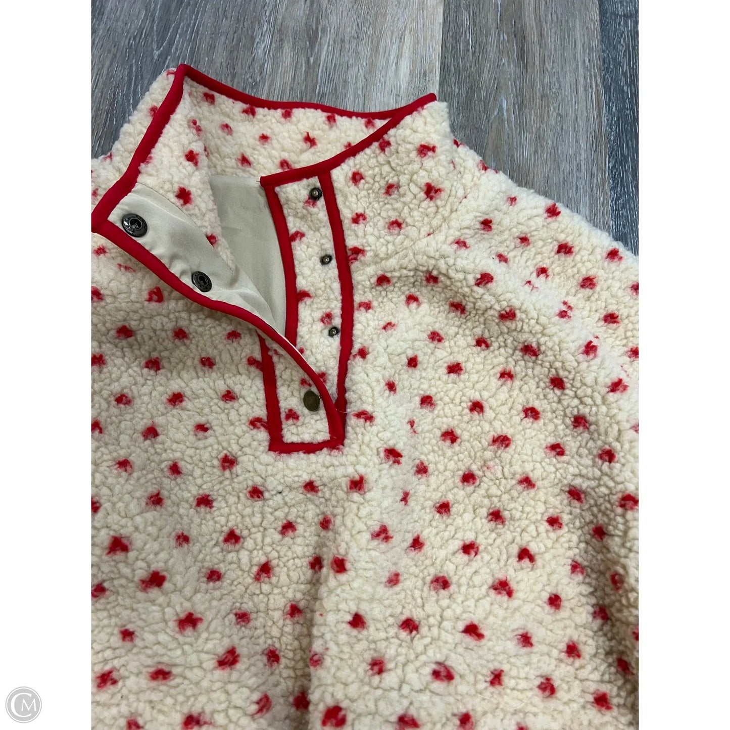 Athletic Fleece By Clothes Mentor In Red & Tan, Size: M