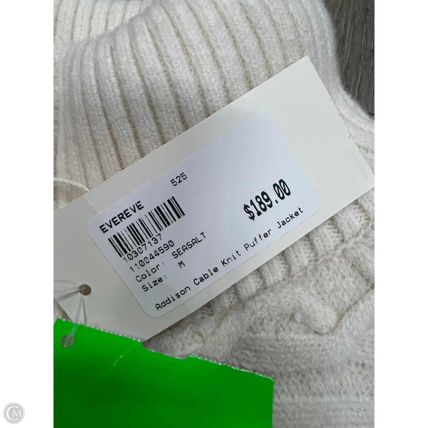 Jacket Puffer & Quilted By 525 America In White, Size: M