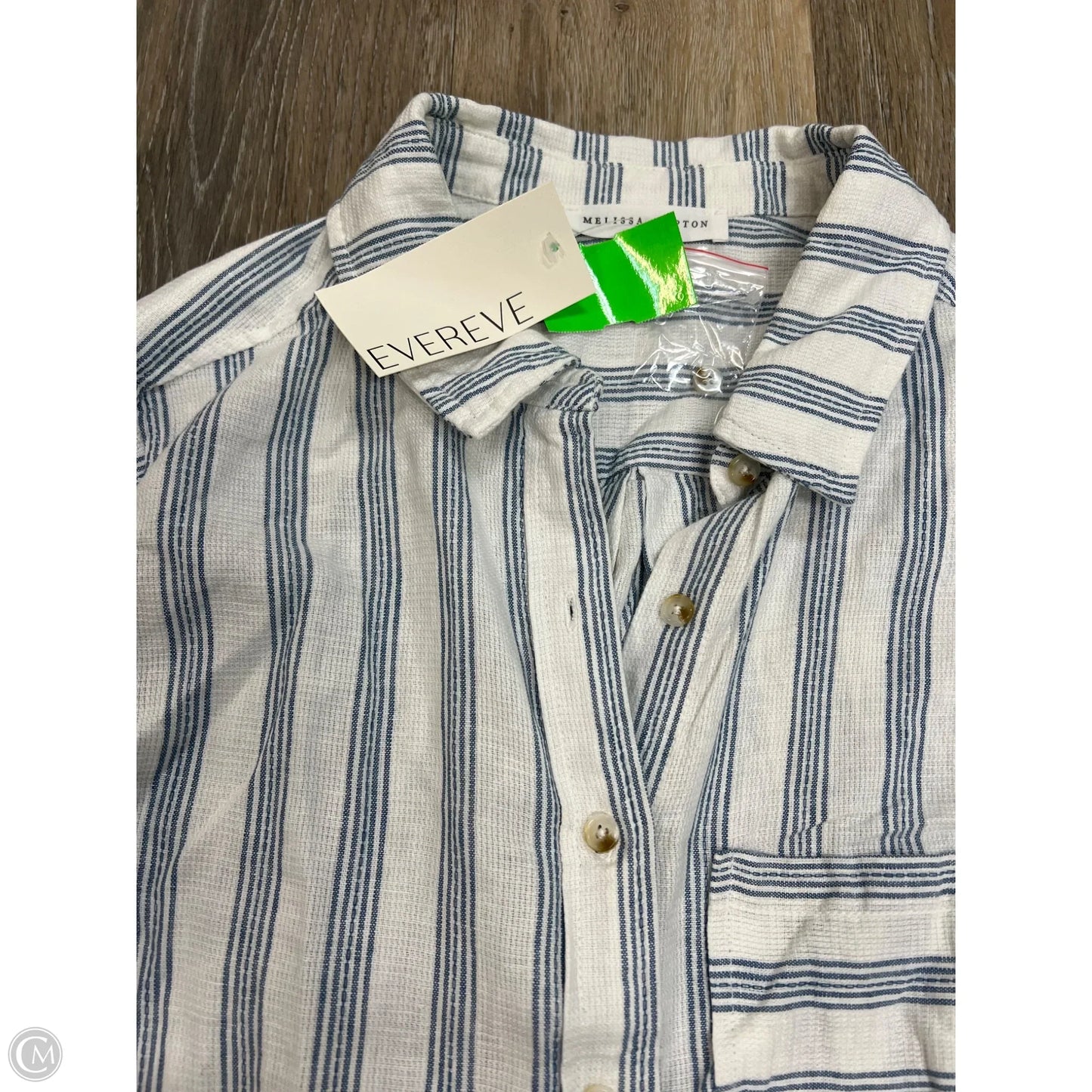 Blouse Long Sleeve By Melissa NEPTON In Striped Pattern, Size: Xs