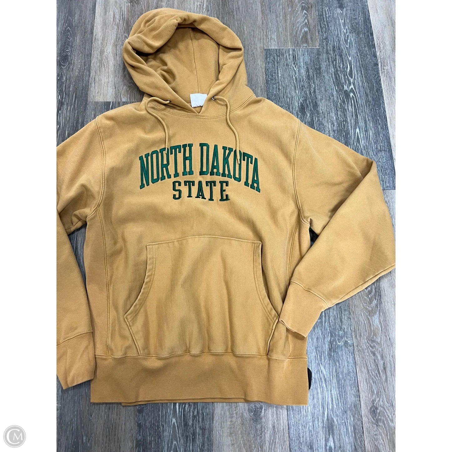 Athletic Sweatshirt Hoodie By Champion In Gold, Size: L