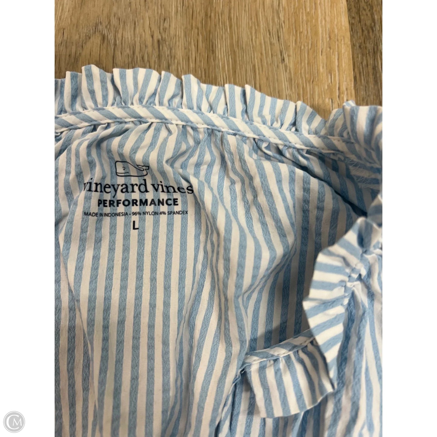 Dress Casual Short By Vineyard Vines In Striped Pattern, Size: L