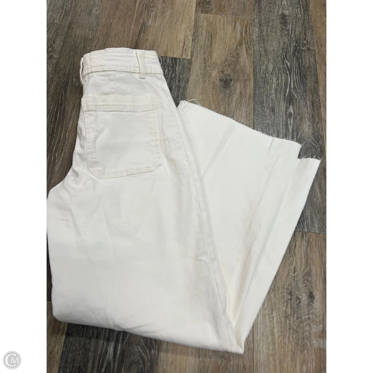 Jeans Straight By Mng In White Denim, Size: 4