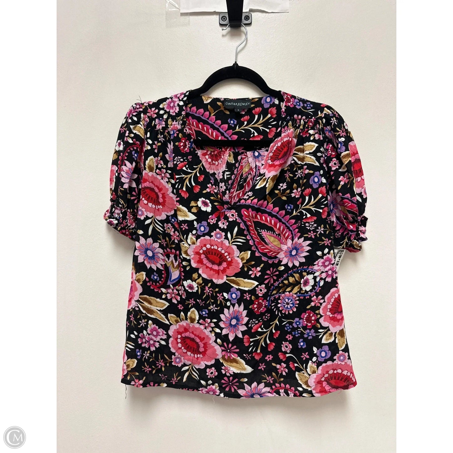 Top Short Sleeve By Cynthia Rowley In Floral Print, Size: S