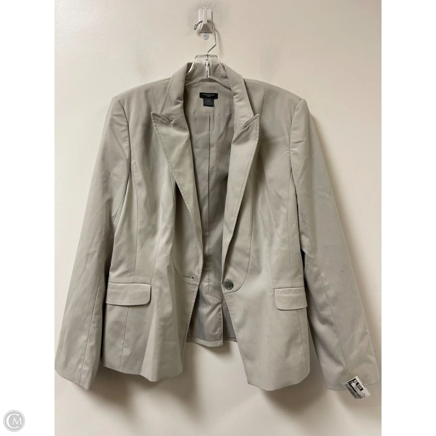 Blazer By Ann Taylor In Grey, Size: Xl