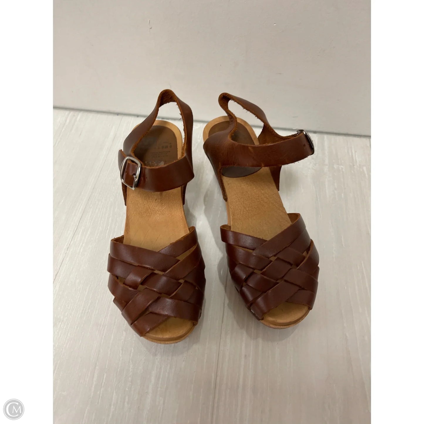 Sandals Heels Block By Mia In Brown, Size: 7