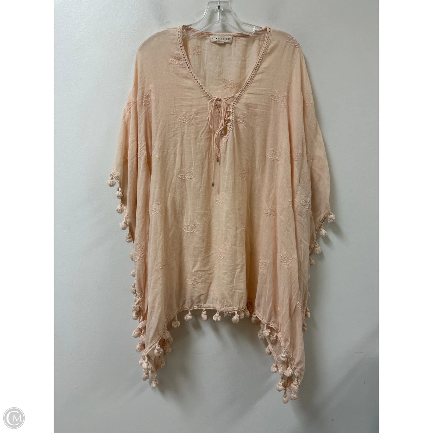 Top Short Sleeve By Lovestitch In Peach, Size: Osfm