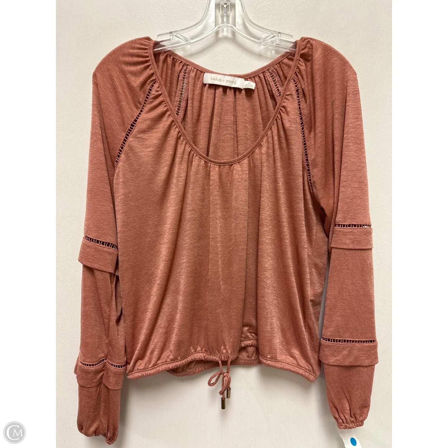 Top Long Sleeve By Bishop + Young In Pink, Size: S