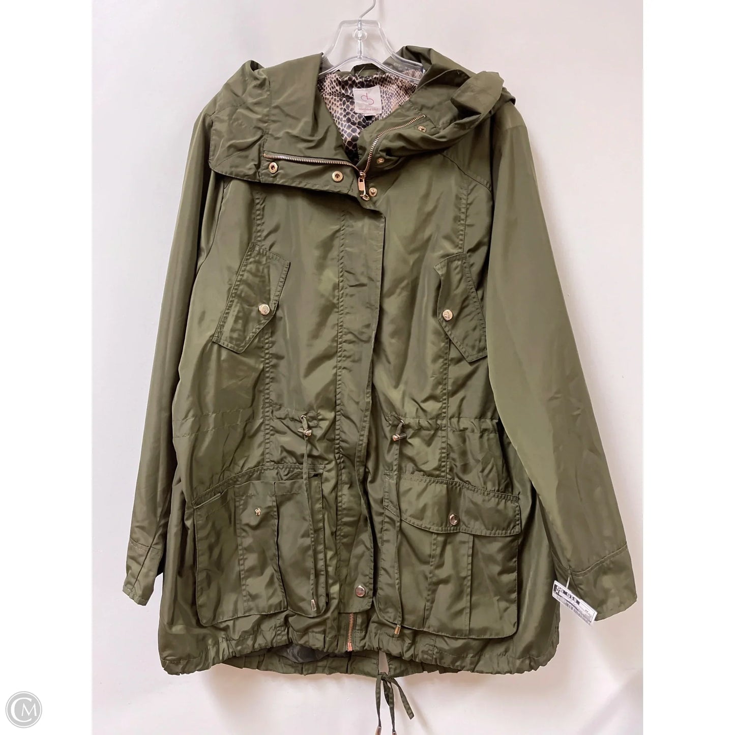 Jacket Utility By Dressbarn In Green, Size: 2x