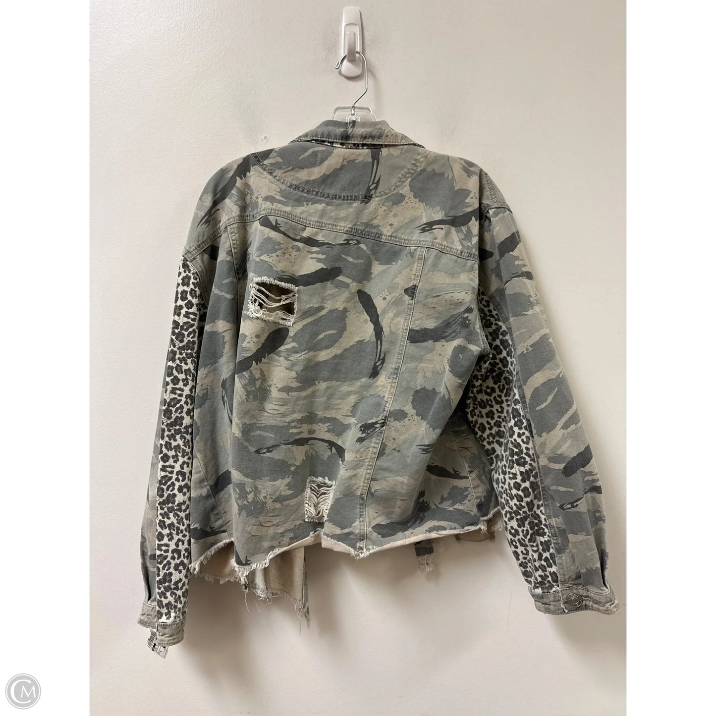 Jacket Moto By Pol In Camouflage Print, Size: Xl