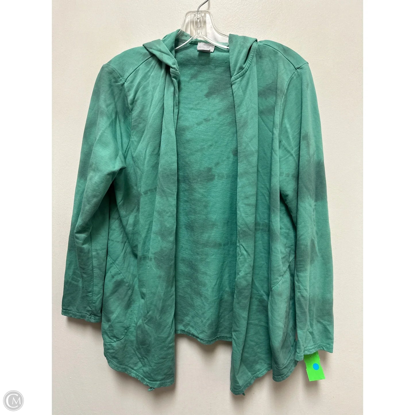 Sweater Cardigan By Chicos In Green, Size: M