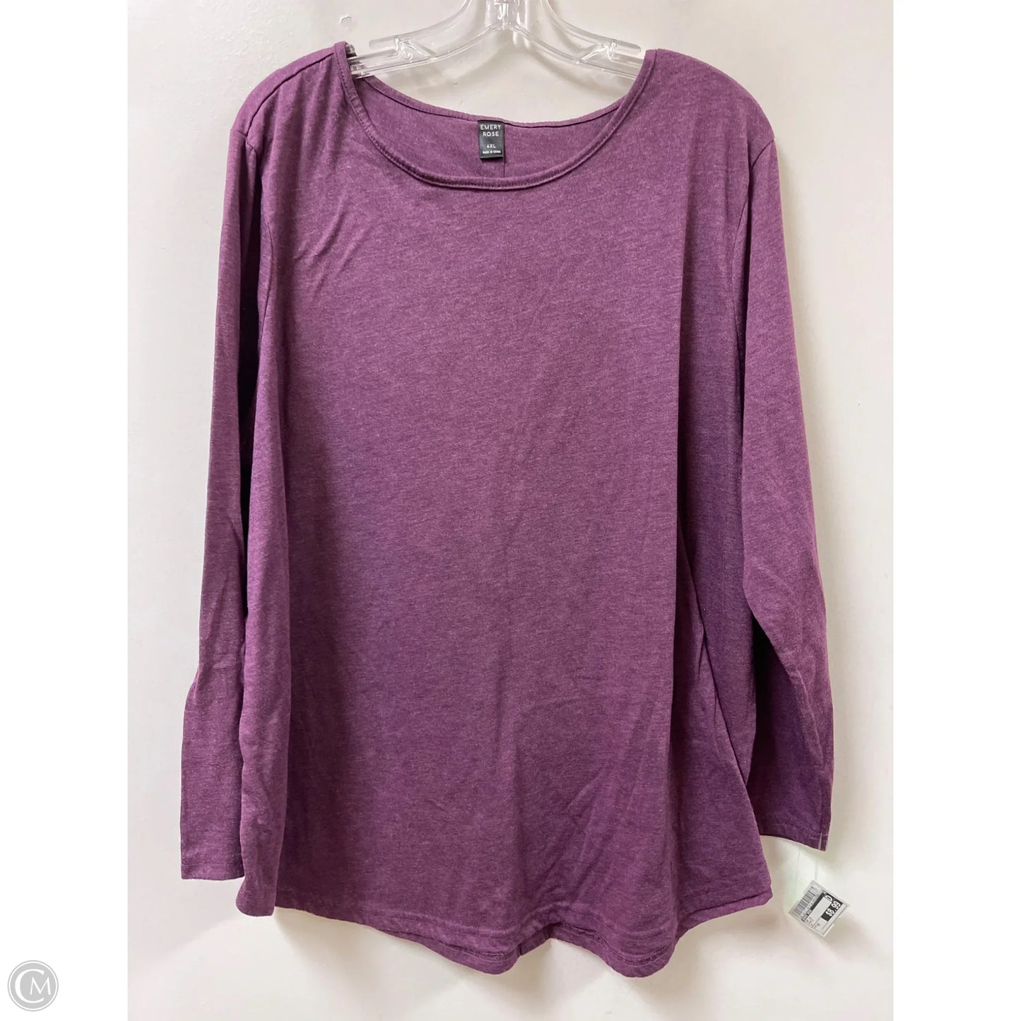 Top Long Sleeve By Emery Rose In Purple, Size: 4x