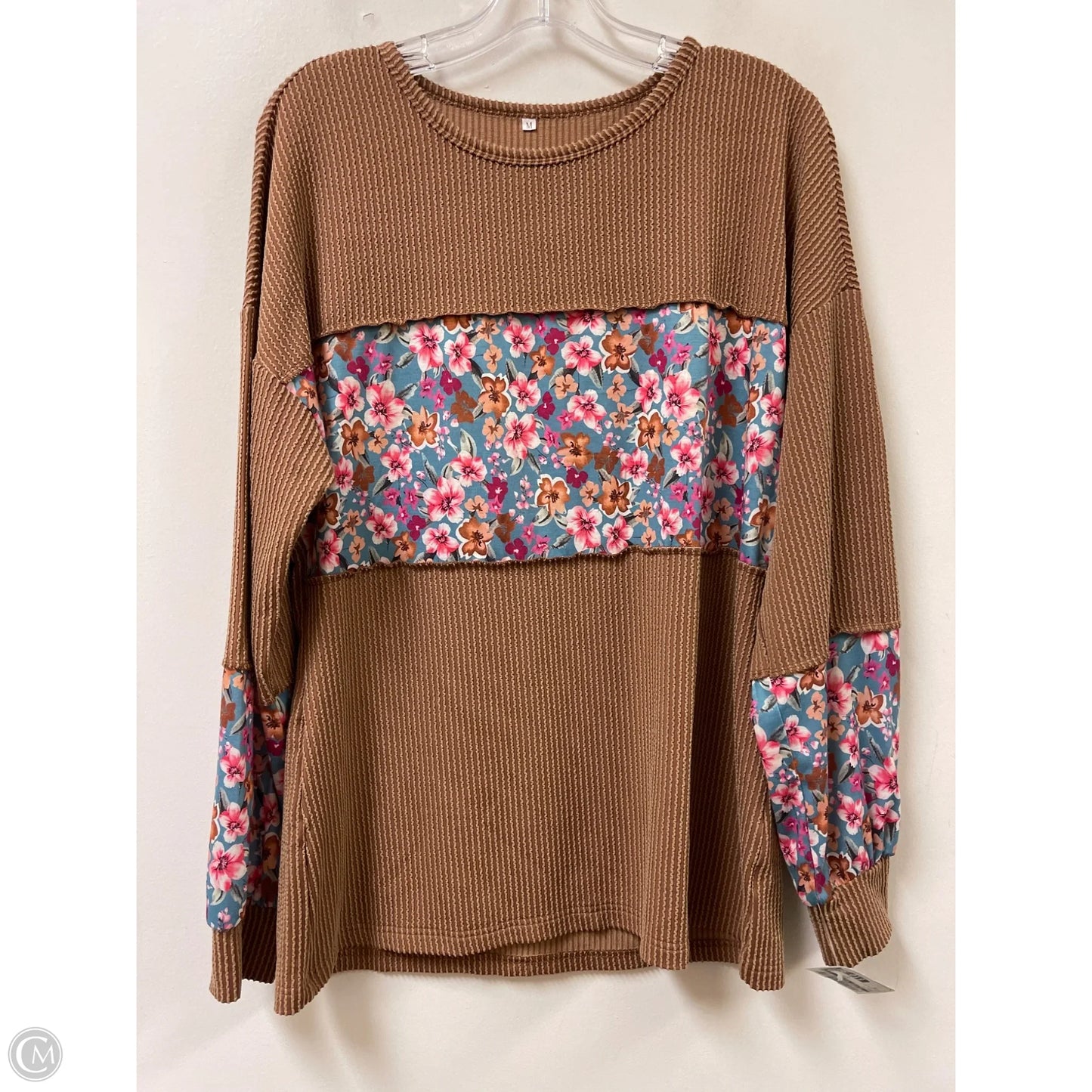 Top Long Sleeve By Clothes Mentor In Brown, Size: M