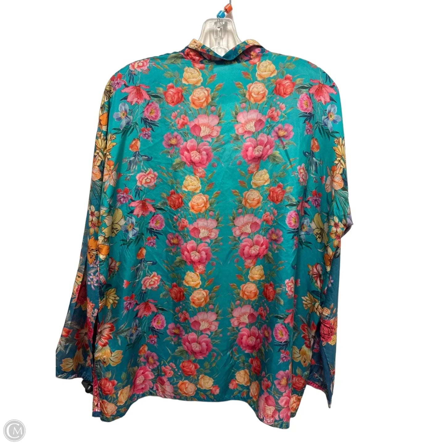 Top Long Sleeve Designer By Johnny Was In Floral Print, Size: Xs