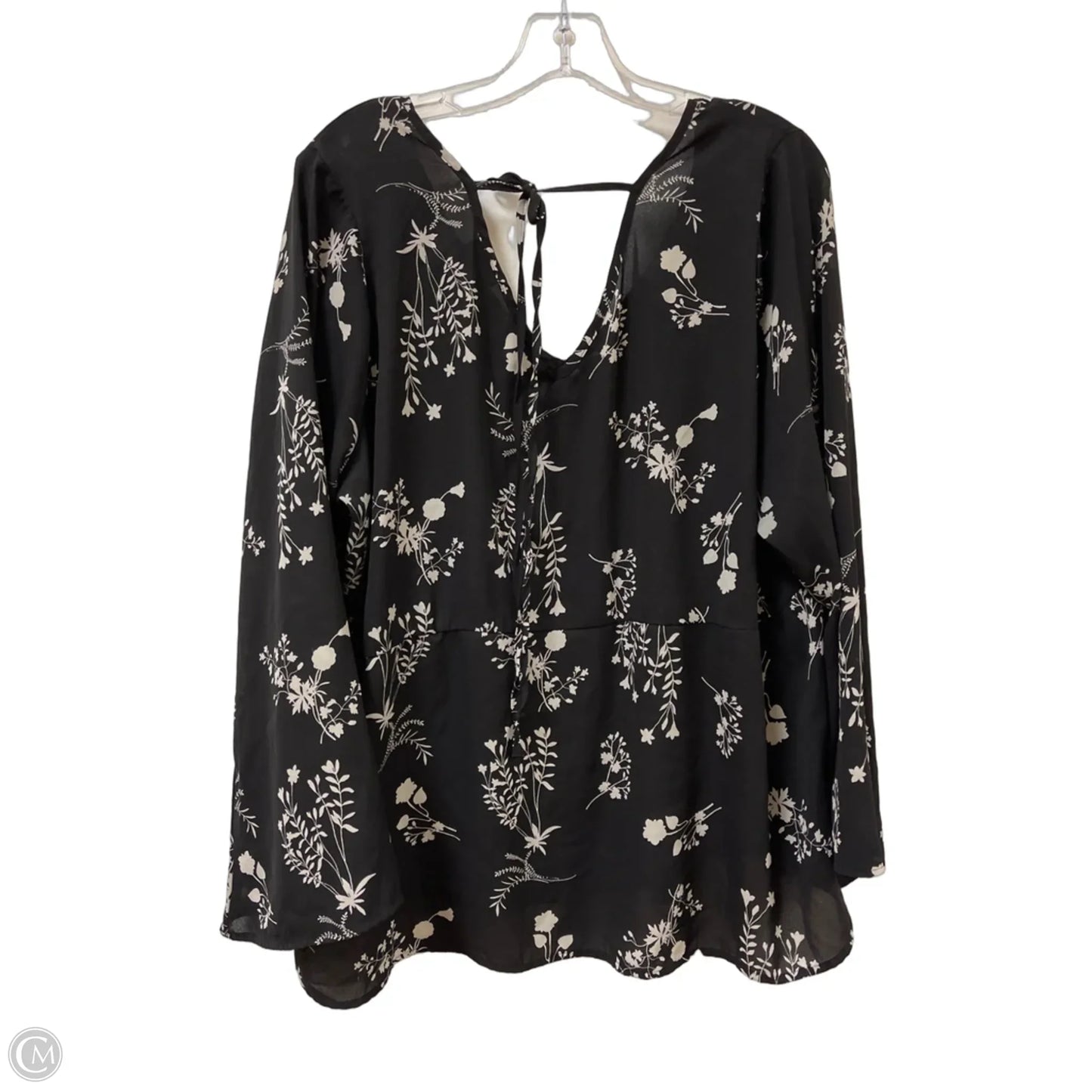 Top Long Sleeve By Rue 21 In Black, Size: 1x