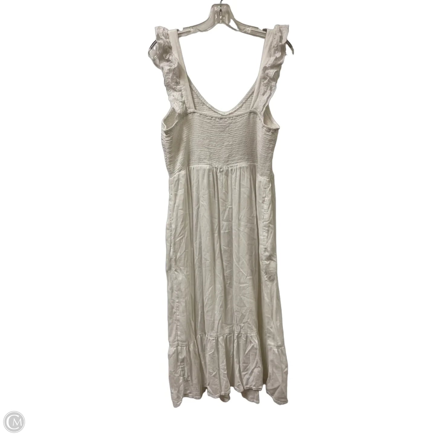 Dress Casual Midi By Old Navy In White, Size: Xl