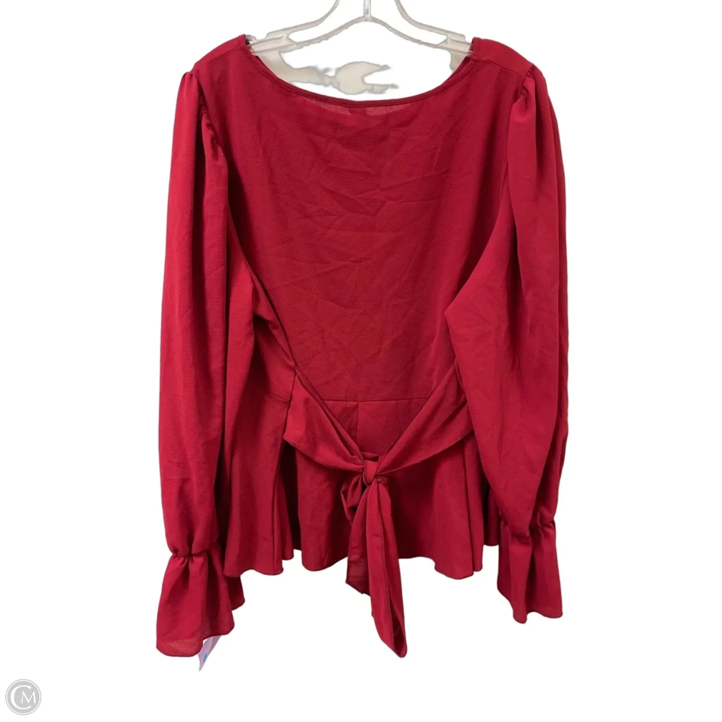 Top Long Sleeve By Shein In Red, Size: 3x