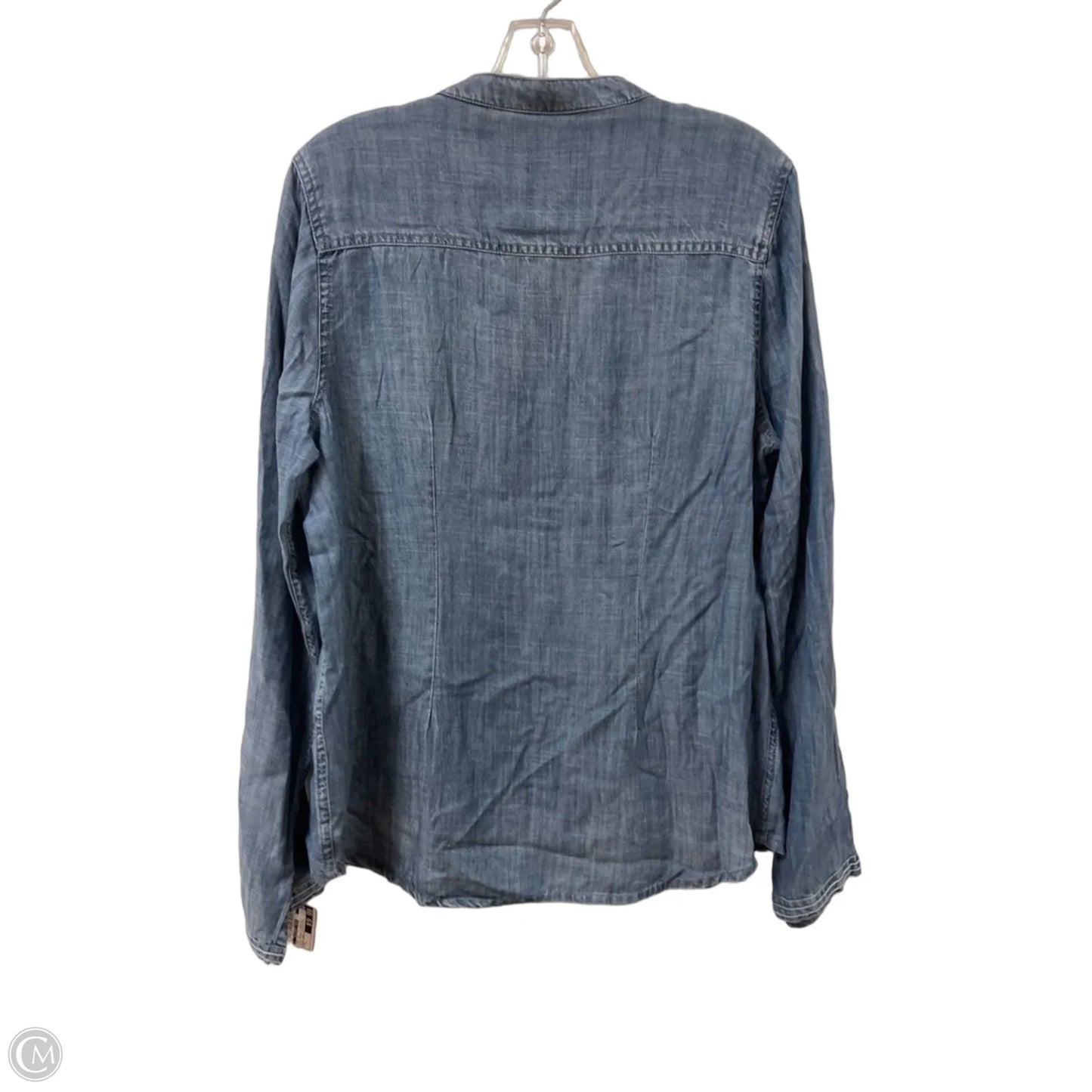 Top Long Sleeve By Clothes Mentor In Blue Denim, Size: L