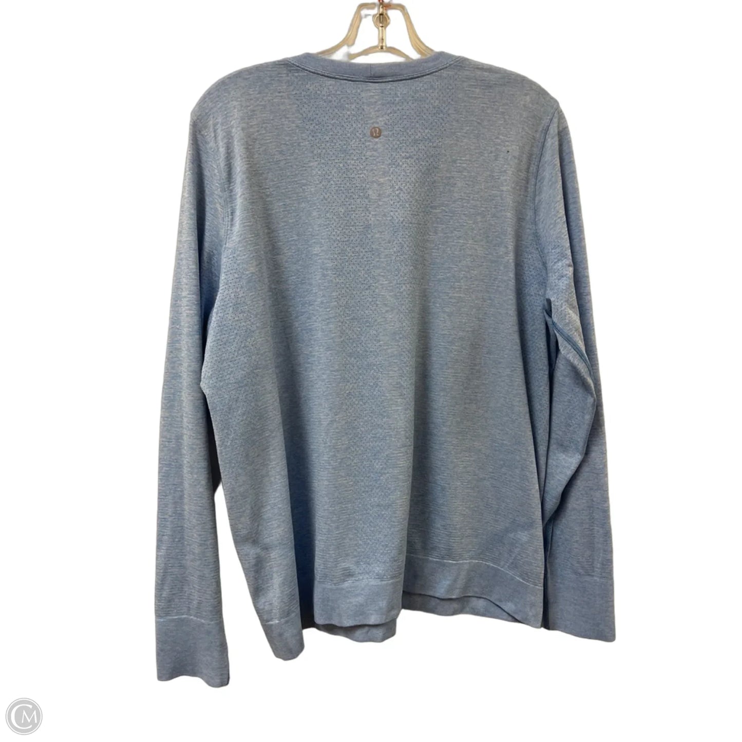 Athletic Top Long Sleeve Crewneck By Lululemon In Blue, Size: Xl