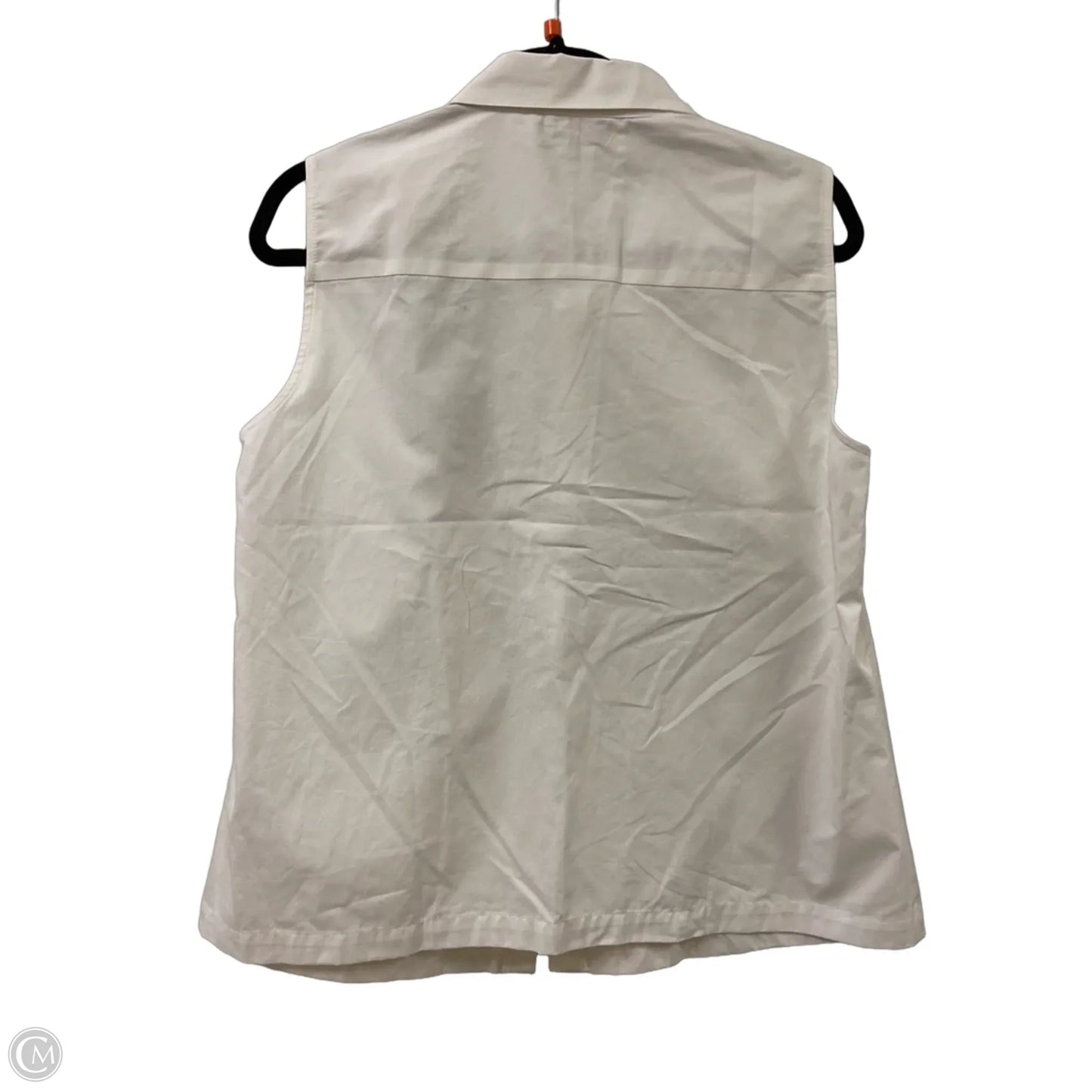 Top Sleeveless Designer By Karl Lagerfeld In White, Size: L