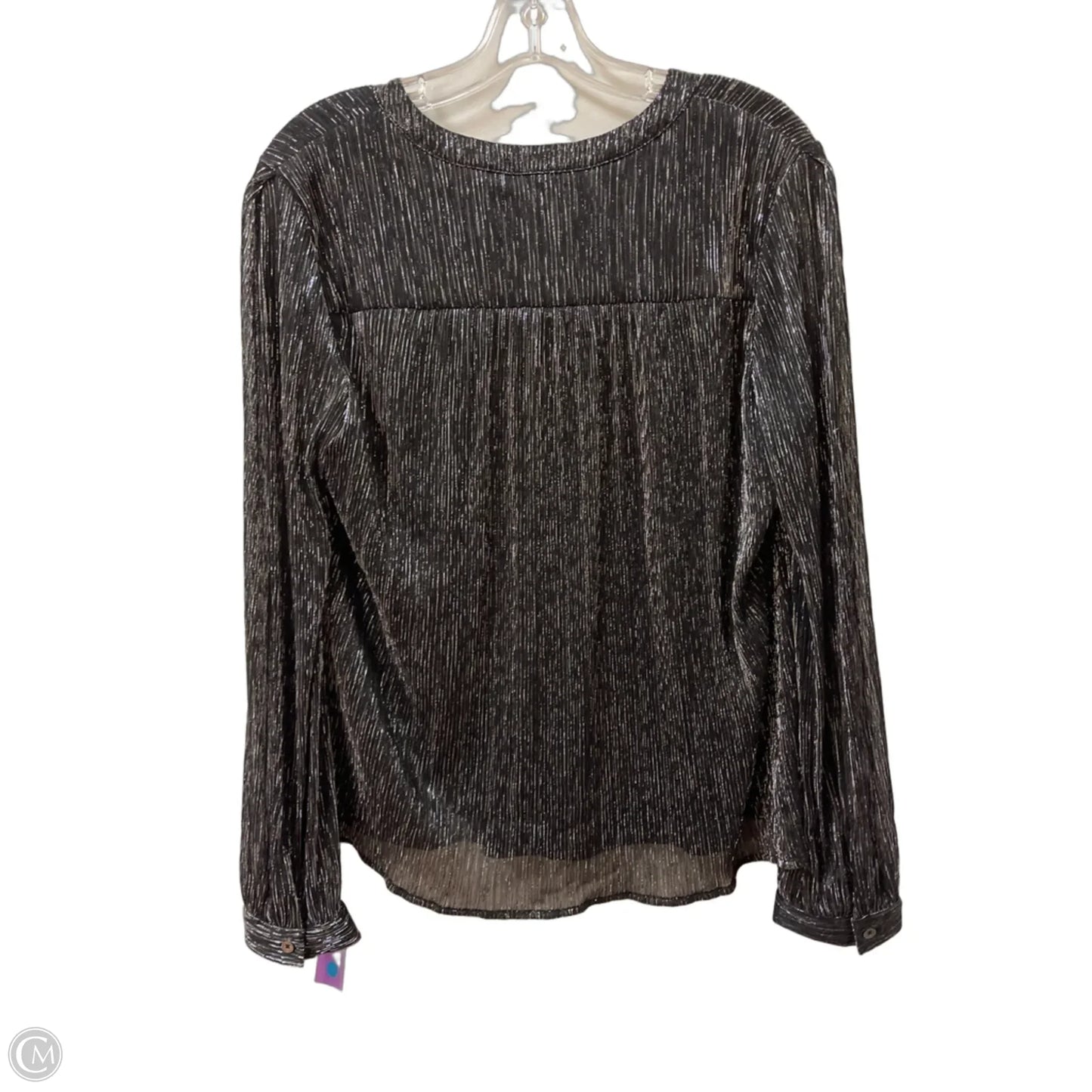 Blouse Long Sleeve By Current Air In Black, Size: L